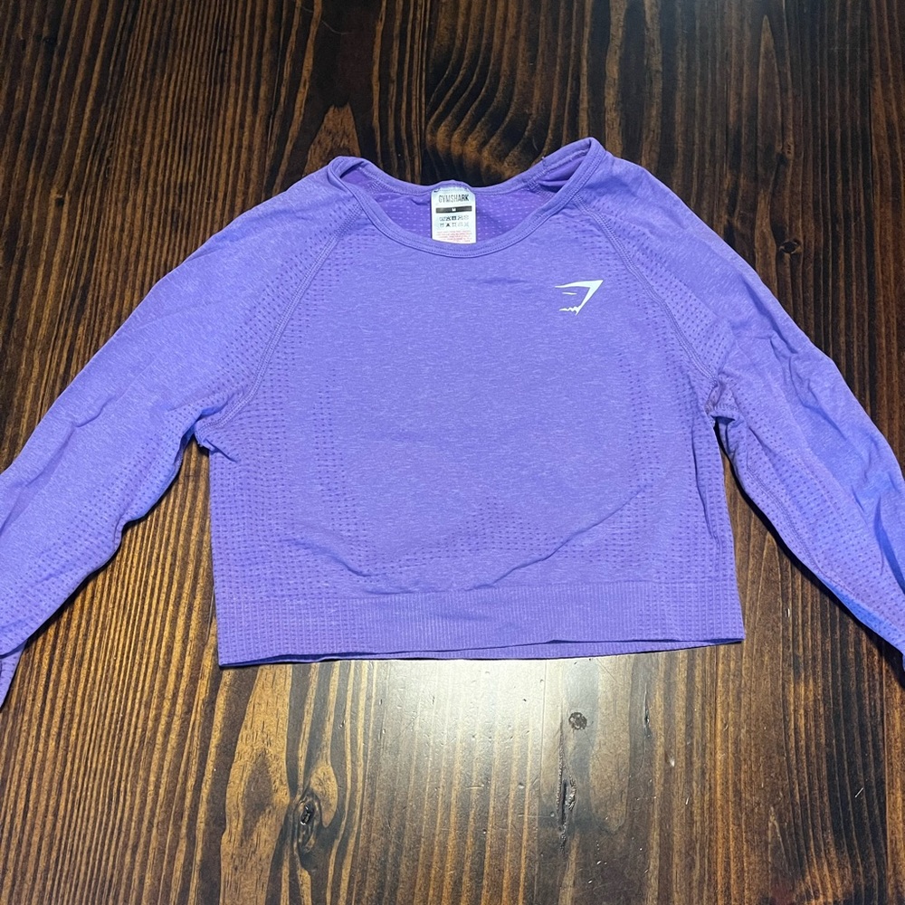 Gymshark Purple Vital Seamless 2.0 Longsleeve Cropped Top